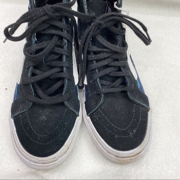 VANS Sk8 HI blue fabric and leather RARE size 5 - Picture 4 of 6